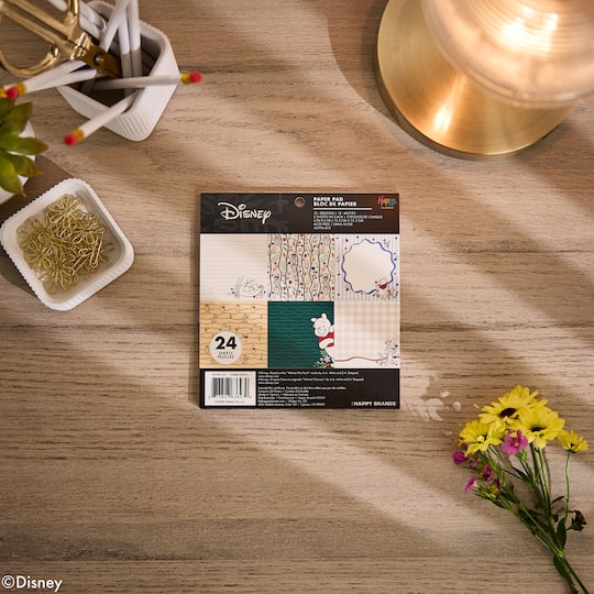 The Happy Planner® Disney© Hunny Fields 6" x 6" Scrapbooking Paper Pad, 24 Sheets